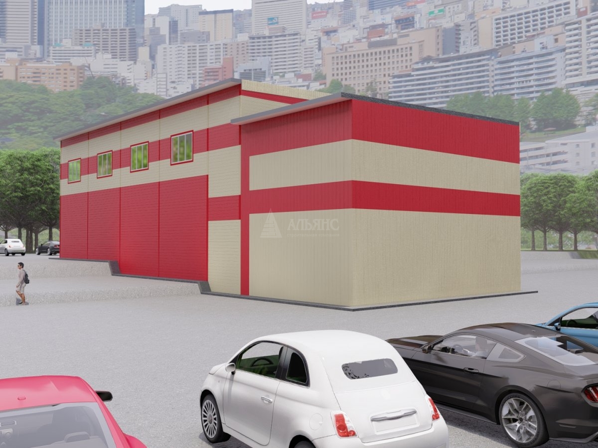 3D визуализация СТО из сэндвия-панеелей - фото 3