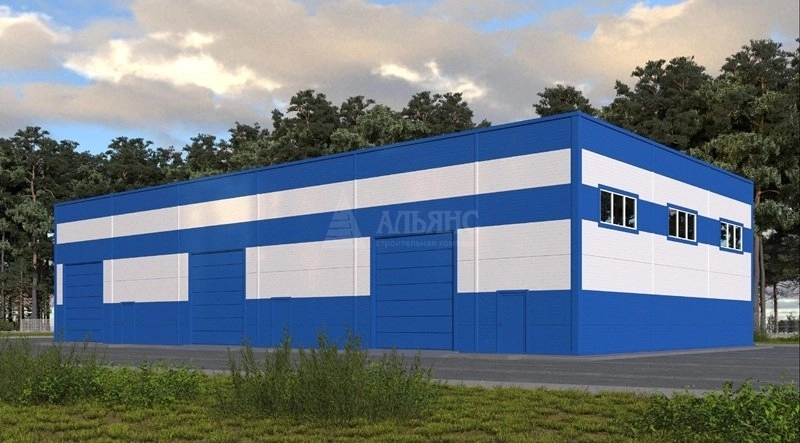 3D визуализация Склад из сэндвич-панелей - фото 4