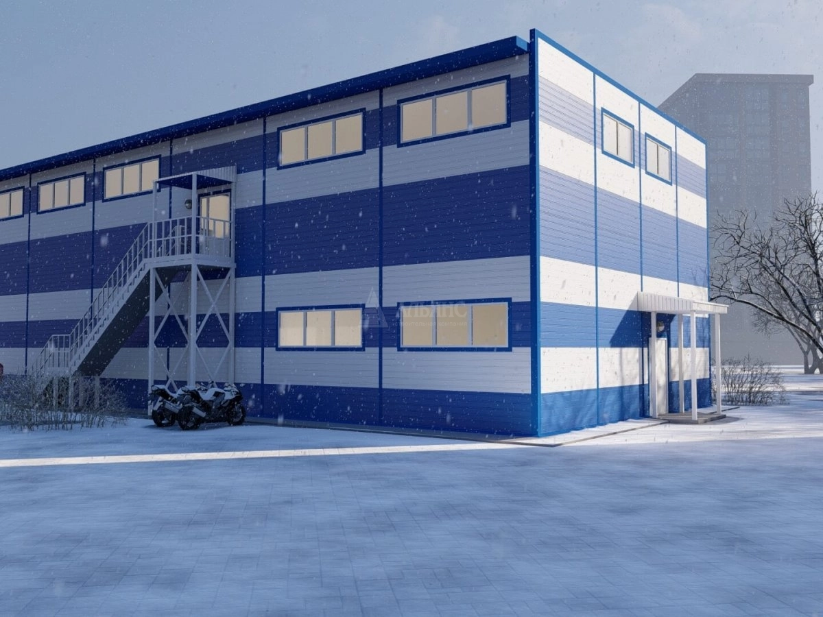 3D визуализация Торговый Центр из сэндвич-панелей - фото 2