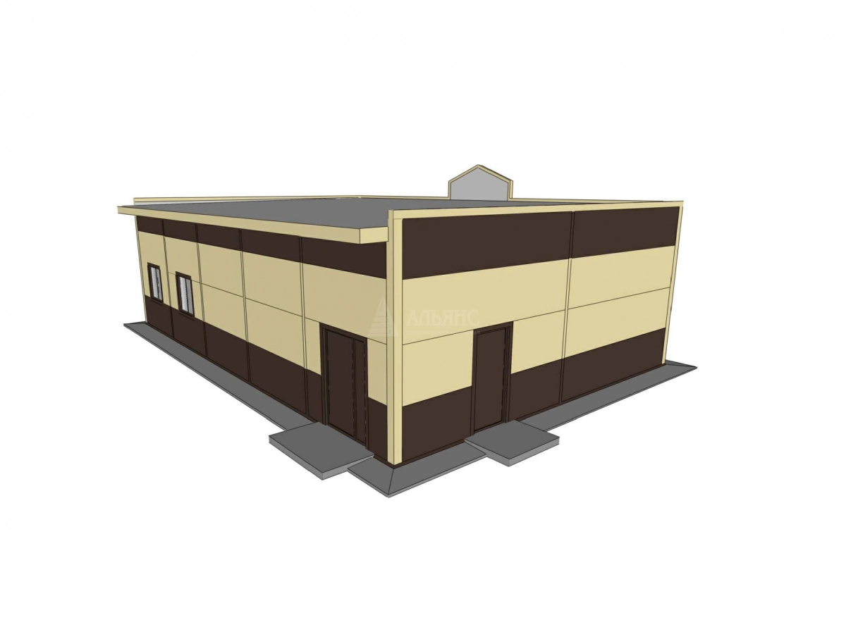 3D визуализация Кафе-столовая из сэндвич-панелей - фото 9