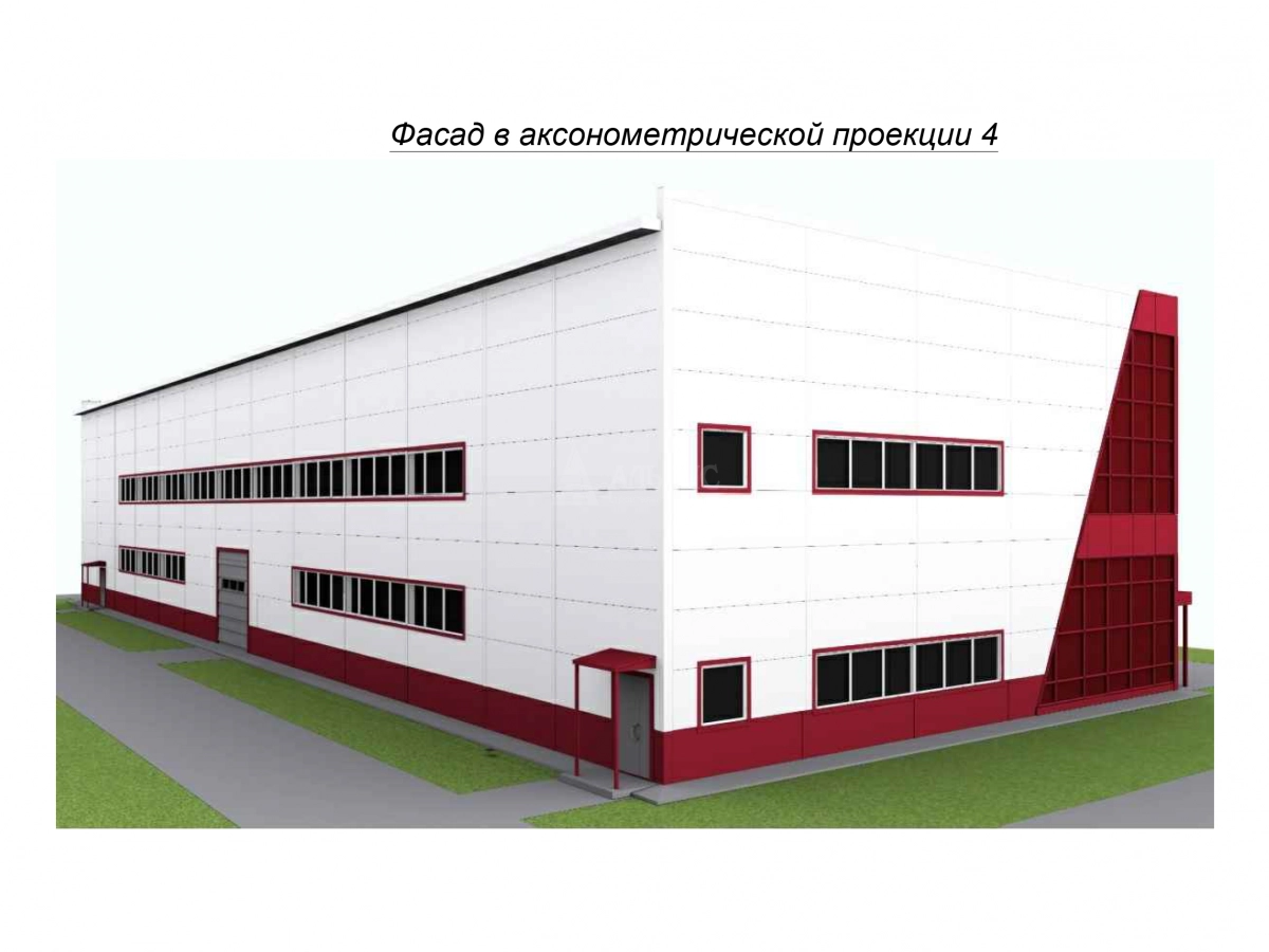 3D визуализация Металлобаза ангар-склад из сэндвич-панелей - фото 4