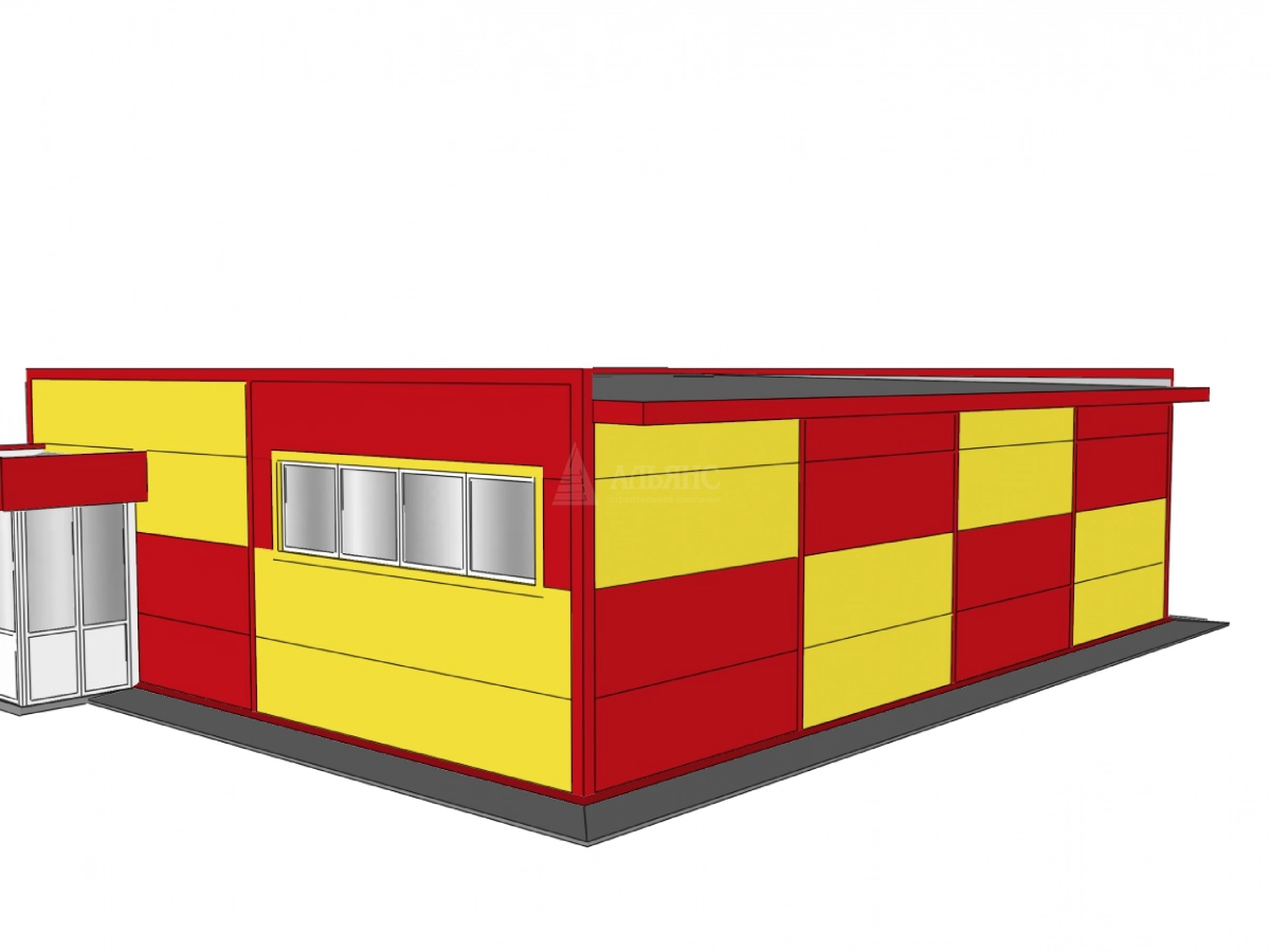 3D визуализация Магазин из сэндвич-панелей - фото 8
