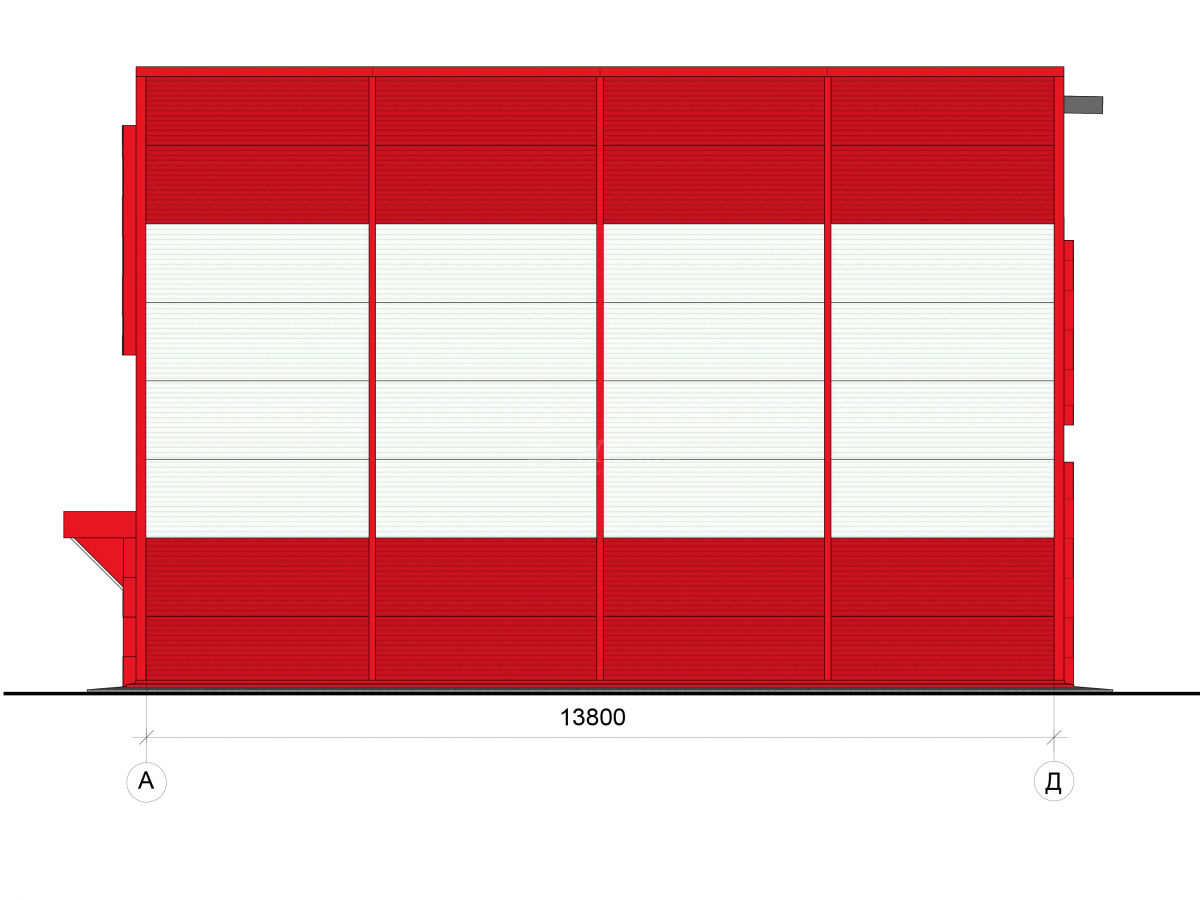 3D визуализация Проект двухэтажного магазина из сэндвич-панелей - фото 12