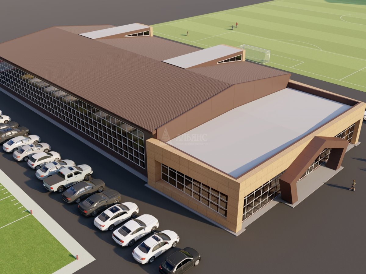 3D визуализация Здание спортивного назначения из сэндвич-панелей - фото 6