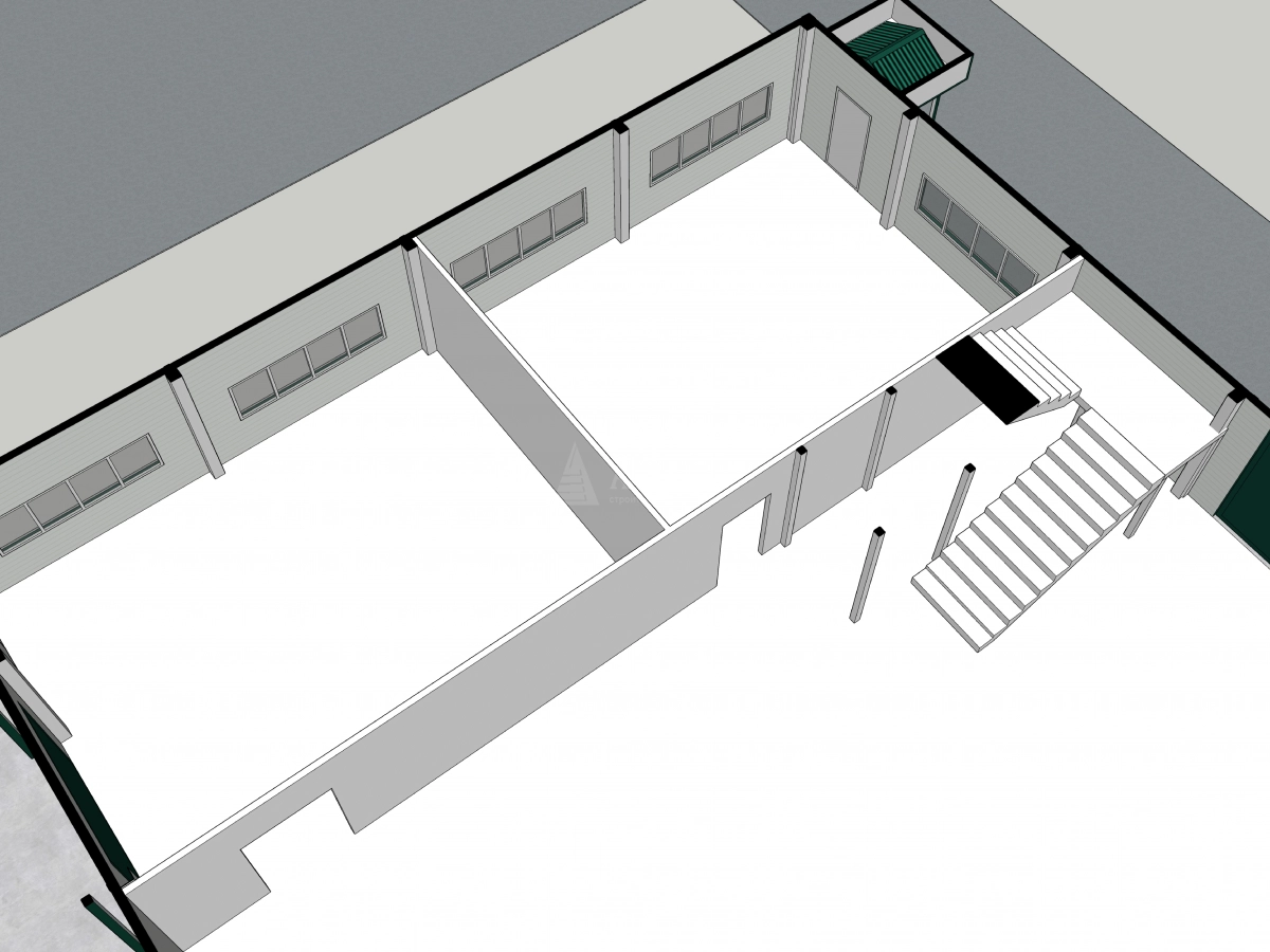 3D визуализация Цех из сэндвич-панелей - фото 5